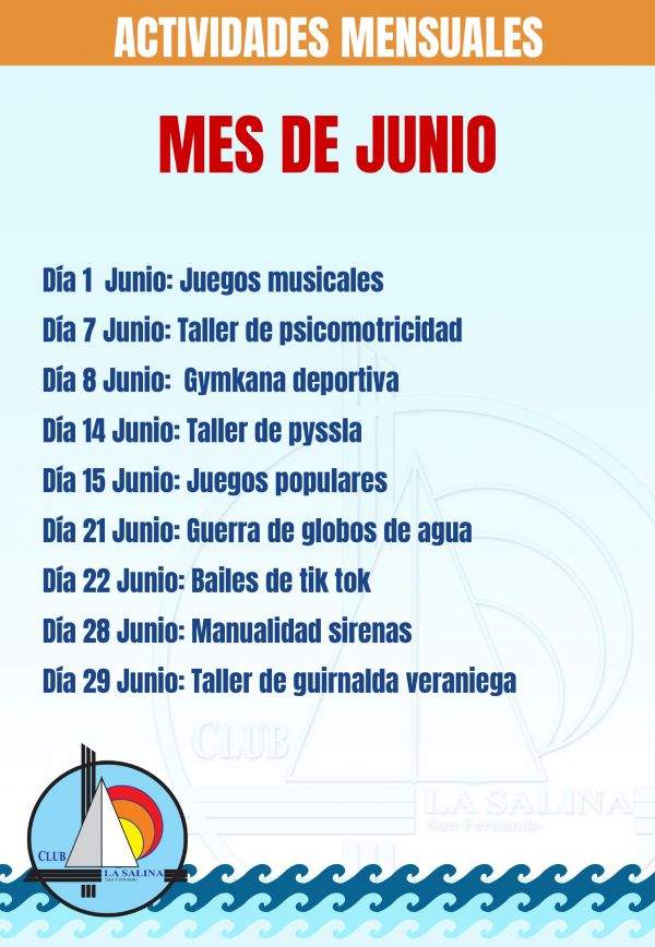 ACTIVIDADES INFANTILES JUNIO